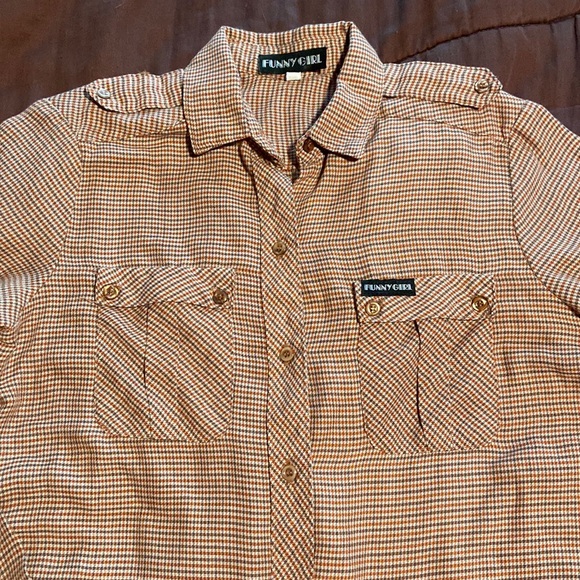 Button Down Blouse by Funny Girl Brand.  EUC! - Picture 8 of 16